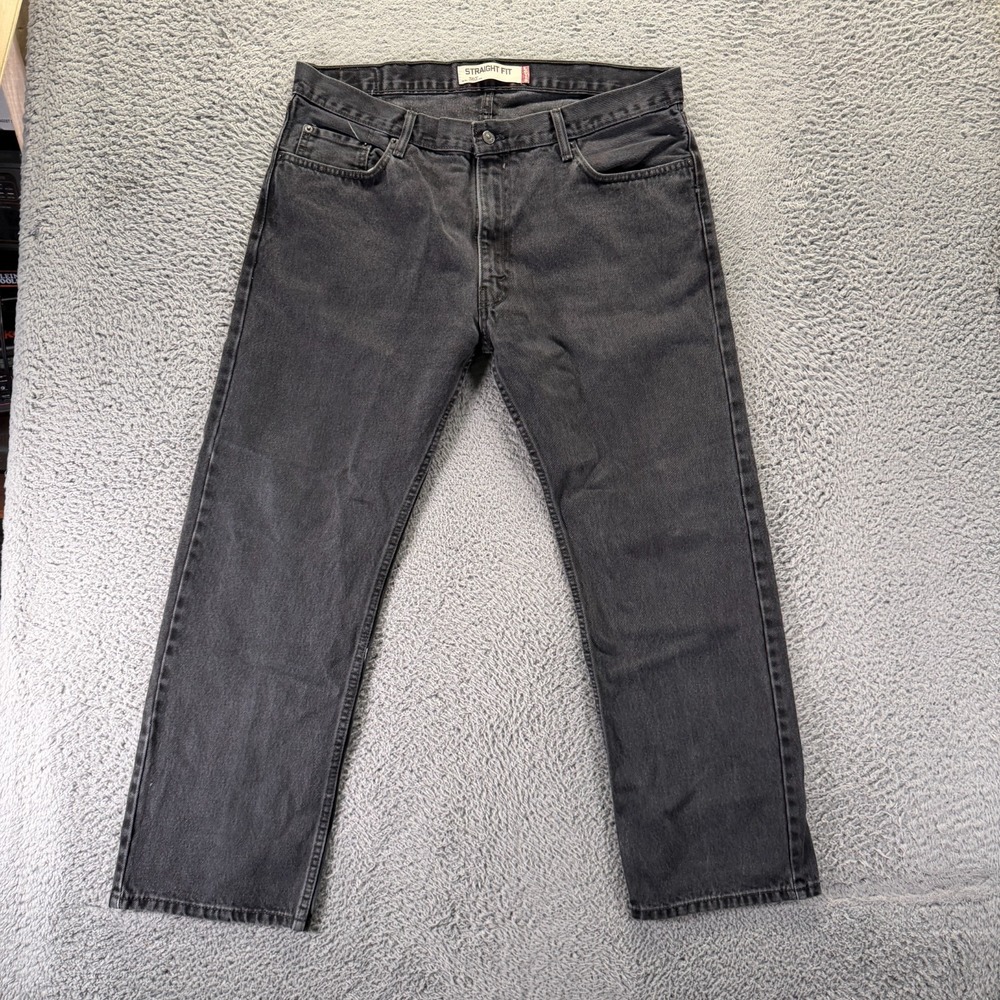 Vintage Levi's 505 Jeans Men's 38x30 Black Cotton Denim Straight Workwear Travel